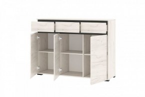 ГРЕТТА Комод 3С3Я 3дв, 3ящ (дуб крафт) в Покачах - pokachi.ok-mebel.com | фото 2