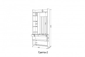 ГРЕТТА Прихожая (дуб сонома/ясень черный) в Покачах - pokachi.ok-mebel.com | фото 5