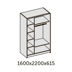 ИННЭС-5 Шкаф-купе 2-х дв. 1600 (2дв. Ф1 - венге) в Покачах - pokachi.ok-mebel.com | фото 2