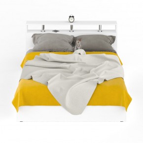 Камелия Кровать 1600, цвет белый, ШхГхВ 163,5х217х78,2 см., сп.м. 1600х2000 мм., без матраса, основание есть в Покачах - pokachi.ok-mebel.com | фото