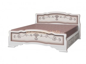 КАРИНА-6 Кровать из массива 1800 (Дуб молочный) с 2-мя ящиками в Покачах - pokachi.ok-mebel.com | фото