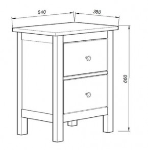 Комод 02 Кантри белый с двумя ящиками в Покачах - pokachi.ok-mebel.com | фото 3