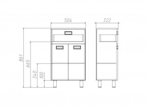 Комод 50 Cube с 1 ящиком Домино (DC5015K) в Покачах - pokachi.ok-mebel.com | фото 3