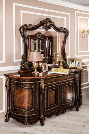 Комод Джоконда + зеркало (корень дуба глянец) в Покачах - pokachi.ok-mebel.com | фото 2