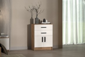 Комод Эконом (Дуб крафт золотой/Белый текстурный) в Покачах - pokachi.ok-mebel.com | фото 3