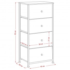 Комод Leset Линкс 4 ящика (МДФ) в Покачах - pokachi.ok-mebel.com | фото 12