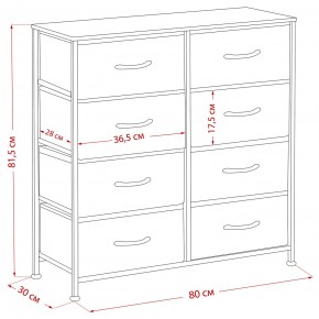 Комод Leset Линкс 8 ящ. (к/з), Каркас Белый, ящики Белые в Покачах - pokachi.ok-mebel.com | фото 8