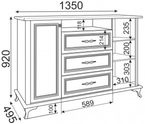 Комод М03 Скарлетт (бодега светлая) в Покачах - pokachi.ok-mebel.com | фото 2