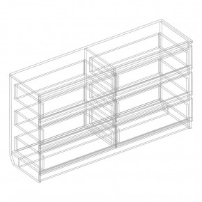 Комод с 6 ящиками 1200 "Бьянко" (Белый лофт) в Покачах - pokachi.ok-mebel.com | фото 3