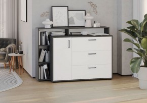 Комод с дверкой и тремя ящиками (графит/белый) в Покачах - pokachi.ok-mebel.com | фото 3