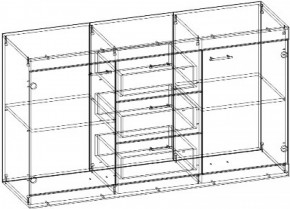 СОНАТА КС-1500 Комод (Дуб сонома/Белый глянец) в Покачах - pokachi.ok-mebel.com | фото 2