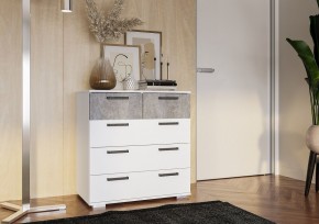 Комод Стандарт-5 NEW (белый/цемент светлый) в Покачах - pokachi.ok-mebel.com | фото 3