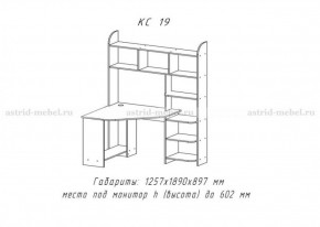 Компьютерный стол №19 (Анкор темный) в Покачах - pokachi.ok-mebel.com | фото 3