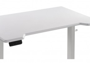 Компьютерный стол Маркос с механизмом подъема 120х75х75 белый / шагрень белая в Покачах - pokachi.ok-mebel.com | фото 6
