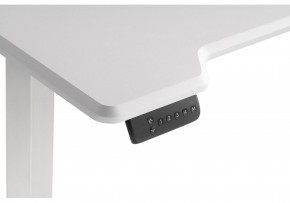 Компьютерный стол Маркос с механизмом подъема 120х75х75 белый / шагрень белая в Покачах - pokachi.ok-mebel.com | фото 7
