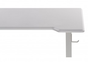 Компьютерный стол Маркос с механизмом подъема 120х75х75 белый / шагрень белая в Покачах - pokachi.ok-mebel.com | фото 8