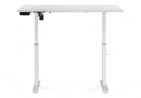 Компьютерный стол Маркос с механизмом подъема 140х80х75 белый / шагрень белая в Покачах - pokachi.ok-mebel.com | фото 4