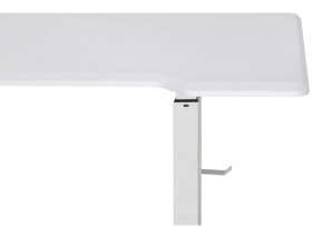 Компьютерный стол Маркос с механизмом подъема 140х80х75 белый / шагрень белая в Покачах - pokachi.ok-mebel.com | фото 8