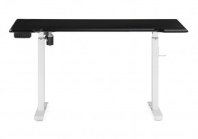 Компьютерный стол Маркос с механизмом подъема 140х80х75 черная шагрень / белый в Покачах - pokachi.ok-mebel.com | фото 3