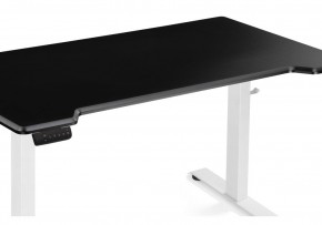 Компьютерный стол Маркос с механизмом подъема 140х80х75 черная шагрень / белый в Покачах - pokachi.ok-mebel.com | фото 6