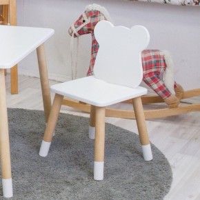 Комплект детской мебели стол и два стула Мишутка (Белый/Белый/Береза) в Покачах - pokachi.ok-mebel.com | фото 2
