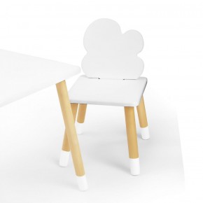 Комплект детской мебели стол и два стула Облачко (Белый/Белый/Береза) в Покачах - pokachi.ok-mebel.com | фото 1