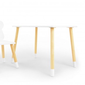 Комплект детской мебели стол и стул Корона (Белый/Белый/Береза) в Покачах - pokachi.ok-mebel.com | фото 2