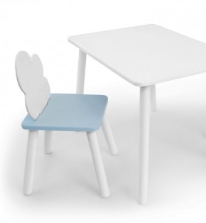 Комплект детской мебели стол и стул Облачко (Белый/Голубой/Белый) в Покачах - pokachi.ok-mebel.com | фото 1