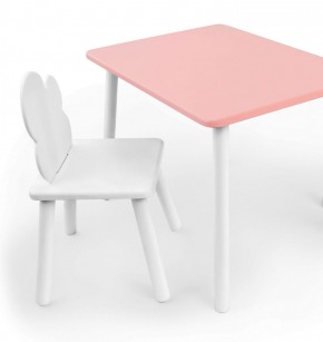 Комплект детской мебели стол и стул Облачко (Розывый/Белый/Белый) в Покачах - pokachi.ok-mebel.com | фото 1