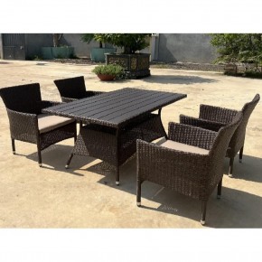 Комплект мебели из иск. ротанга AM-196B/T196 Brown 4Pcs (4+1) в Покачах - pokachi.ok-mebel.com | фото 3