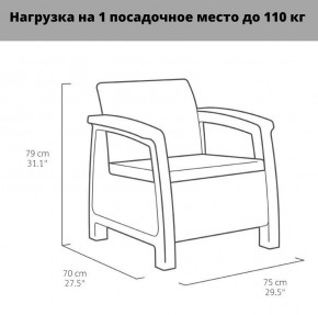 Комплект мебели Корфу Рест (Corfu Rest - without table) коричневый в Покачах - pokachi.ok-mebel.com | фото 3