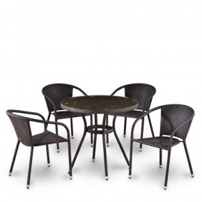 Комплект плетеной мебели T282ANT/Y137C-W53 Brown (4+1) в Покачах - pokachi.ok-mebel.com | фото 1