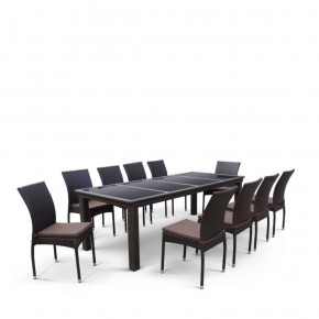 Комплект плетеной мебели T438/Y380A-W53 Brown (10+1) в Покачах - pokachi.ok-mebel.com | фото 3