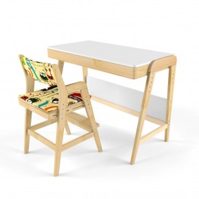 Комплект растущий стол и стул с чехлом 38 попугаев «Вуди» (Белый, Без покрытия, Монстры) в Покачах - pokachi.ok-mebel.com | фото