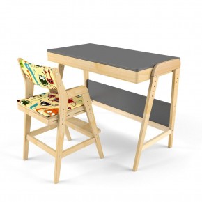 Комплект растущий стол и стул с чехлом 38 попугаев «Вуди» (Серый, Береза, Монстры) в Покачах - pokachi.ok-mebel.com | фото