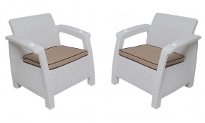 Комплект уличной мебели Yalta Premium Terrace Set (Ялта) белый (+подушки под спину) в Покачах - pokachi.ok-mebel.com | фото 4