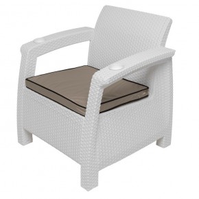 Комплект уличной мебели Yalta Premium Terrace Set (Ялта) белый (+подушки под спину) в Покачах - pokachi.ok-mebel.com | фото 7