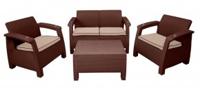 Комплект уличной мебели Yalta Premium Terrace Set (Ялта) шоколадый (+подушки под спину) в Покачах - pokachi.ok-mebel.com | фото