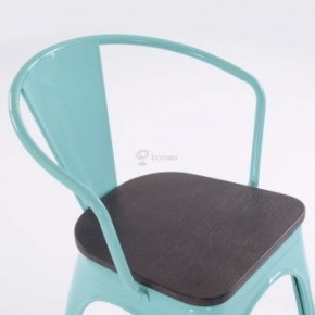Кресло Barneo N-245 Tolix style Wood  (RAL6027 бирюзовый) в Покачах - pokachi.ok-mebel.com | фото 2