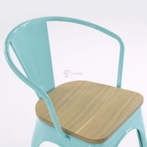 Кресло Barneo N-245 Tolix style Wood  (RAL6027 бирюзовый) в Покачах - pokachi.ok-mebel.com | фото 3