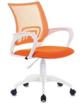 Кресло BRABIX "Fly MG-396W", пластик белый, сетка, оранжевое, 532401, MG-396W_532401 в Покачах - pokachi.ok-mebel.com | фото