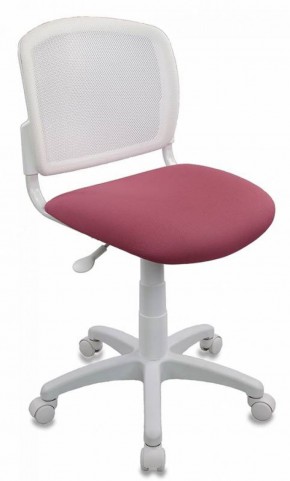 Кресло детское Бюрократ CH-W296NX/26-31 белый TW-15 розовый 26-31 в Покачах - pokachi.ok-mebel.com | фото 1