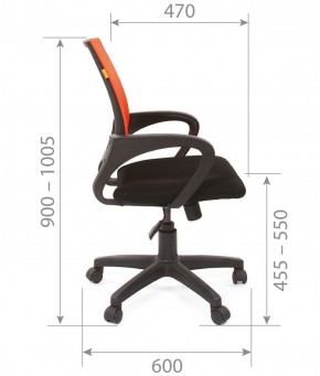 Кресло для оператора CHAIRMAN 696 black (ткань TW-11/сетка TW-69) в Покачах - pokachi.ok-mebel.com | фото 5