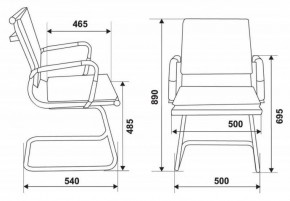 Кресло для посетителя Бюрократ CH-993-Low-V/Red красный в Покачах - pokachi.ok-mebel.com | фото 3