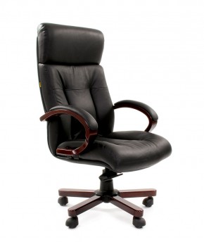 Кресло для руководителя CHAIRMAN  421 (Натуральная кожа) Черное в Покачах - pokachi.ok-mebel.com | фото