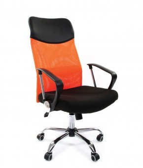 Кресло для руководителя CHAIRMAN 610 N (15-21 черный/сетка оранжевый) в Покачах - pokachi.ok-mebel.com | фото