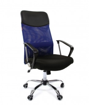 Кресло для руководителя CHAIRMAN 610 N (15-21 черный/сетка синий) в Покачах - pokachi.ok-mebel.com | фото