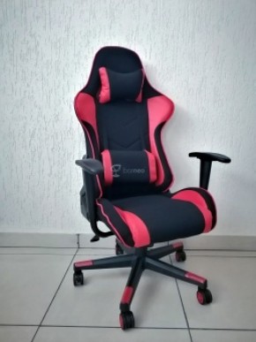 Кресло геймерское Barneo K-50 (черная сетка красные вставки) в Покачах - pokachi.ok-mebel.com | фото 1