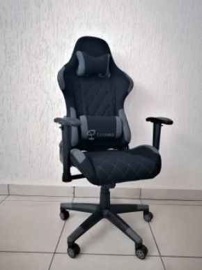 Кресло геймерское Barneo K-51 (черная ткань серые вставки) в Покачах - pokachi.ok-mebel.com | фото 1