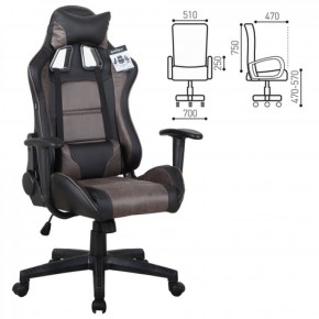 Кресло компьютерное BRABIX "GT Racer GM-100" (черное/коричневое) 531819 в Покачах - pokachi.ok-mebel.com | фото 2
